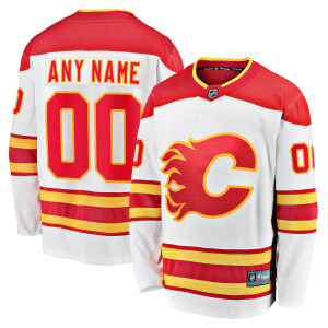 Calgary Flames Trikot Fanatics Branded Weiß Premier Breakaway Benutzerdefinierte